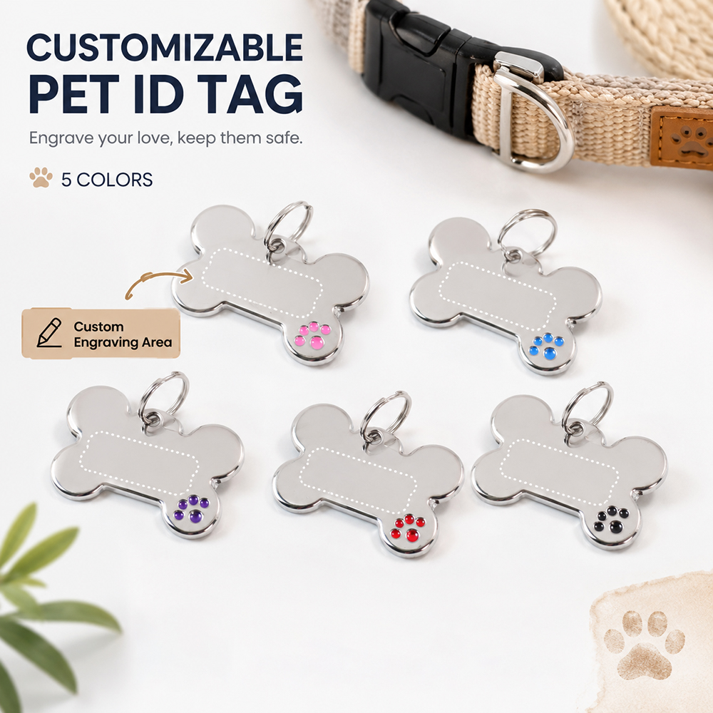 Pet Supplies Us - بطاقة تعريف للحيوانات الأليفة على شكل