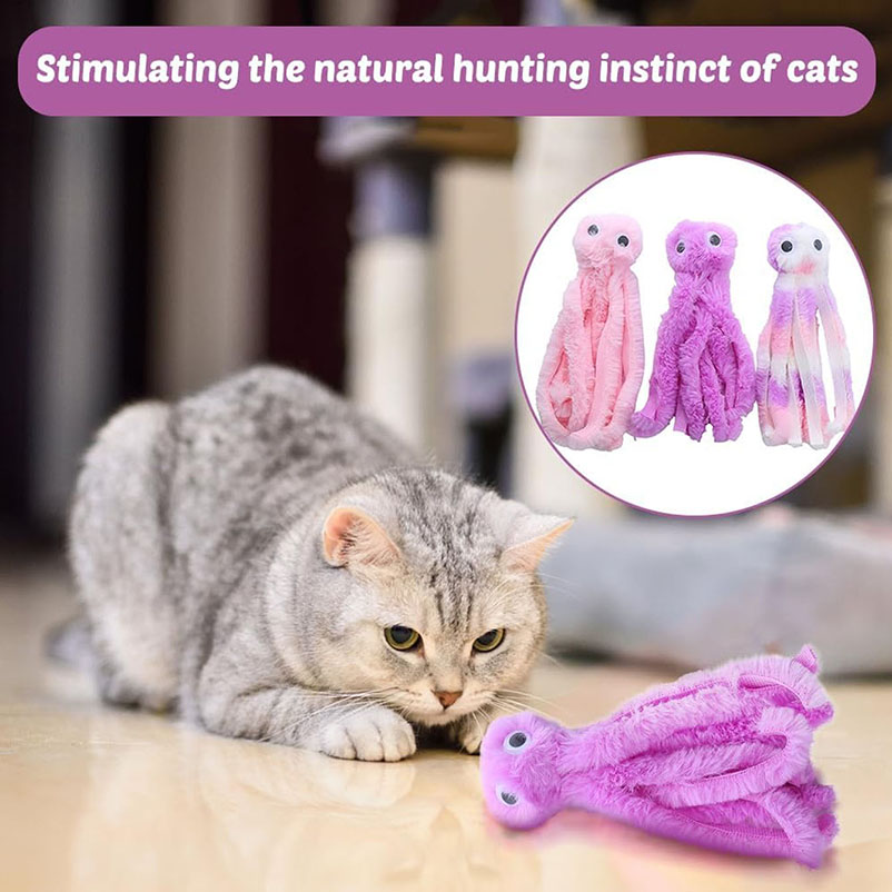 Pet Supplies Young - ألعاب قطط الأخطبوط اللطيفة للقطط الصغيرة