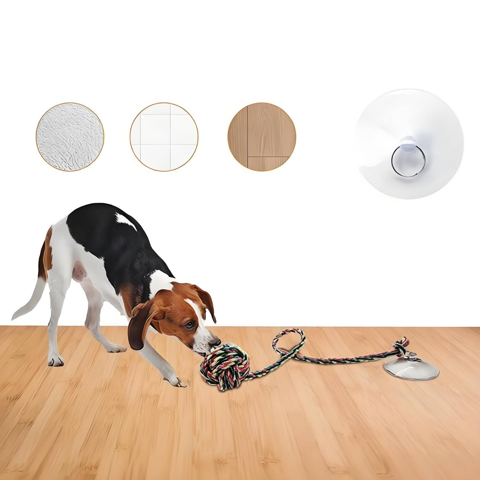Pet Supplies Young - لعبة كلب تفاعلية بقاعدة شفط للأرضية،