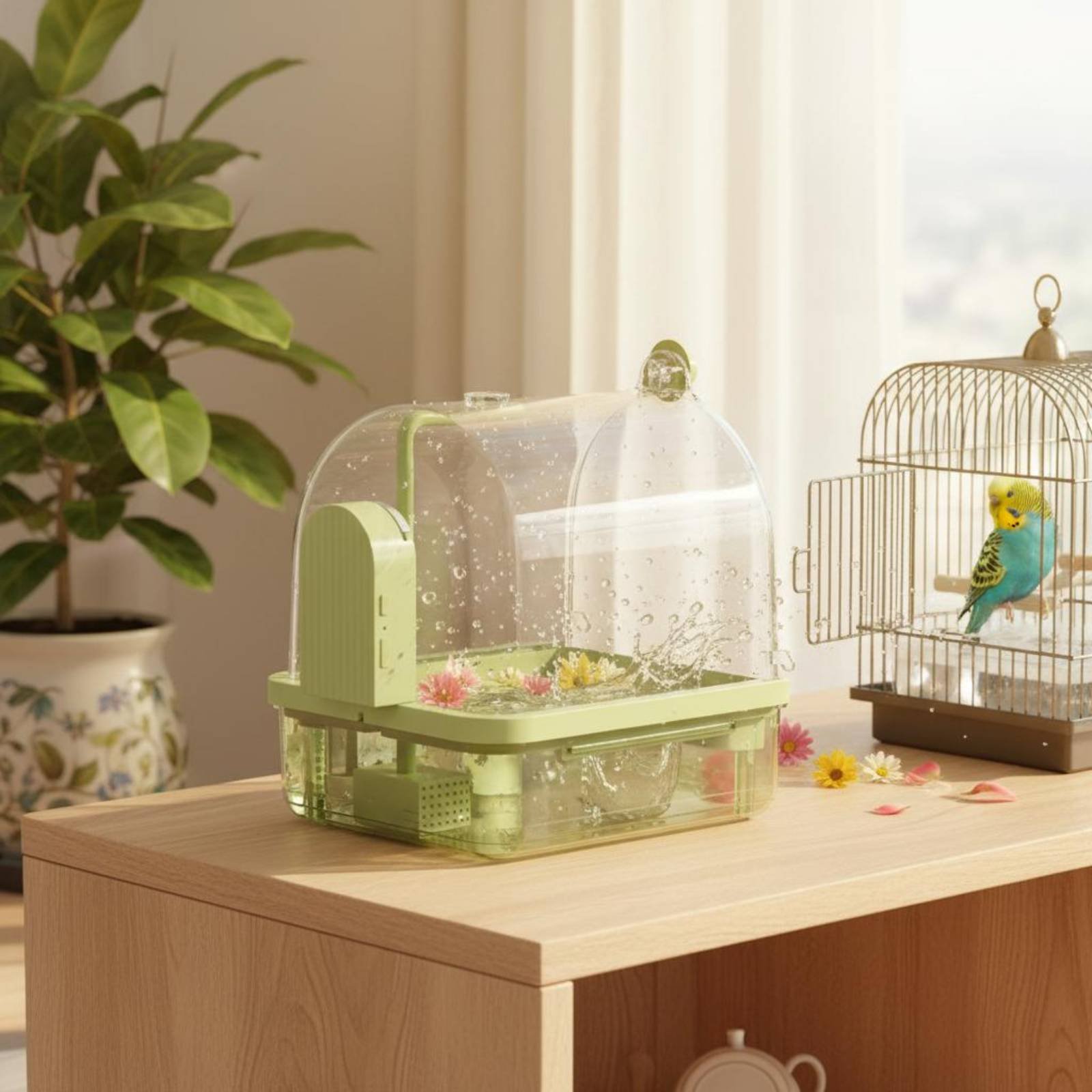 حوض استحمام أوتوماتيكي للطيور  - مراجعة Pet Supplies Us وسعره