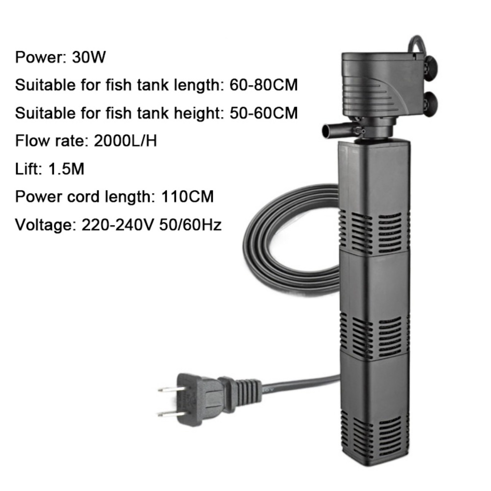 البلاستيك 3 في 1 فلتر خزان الأ - مراجعة Fish Tank Filter Pump وسعره